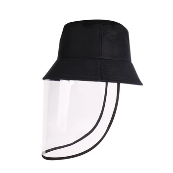 

Removable Protective Transparent Bucket Hat Mask Removable Anti Hat Cap Anti-fog Saliva Face Windproof Fisherman's Cap