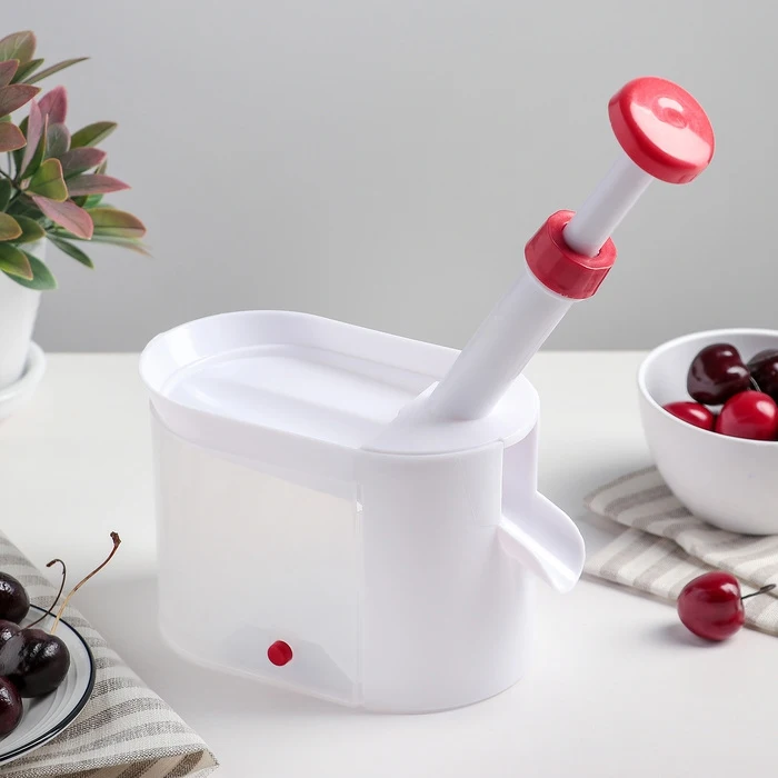 Машинка для удаления косточек из вишни Доляна Вишневый сад контейнер 450 мл |