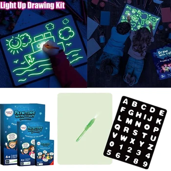 

LED Luminous Light Drawing Board Graffiti Doodle Drawing Tablet Magic Board Draw with Light Kids Painting Fun Educational Toy