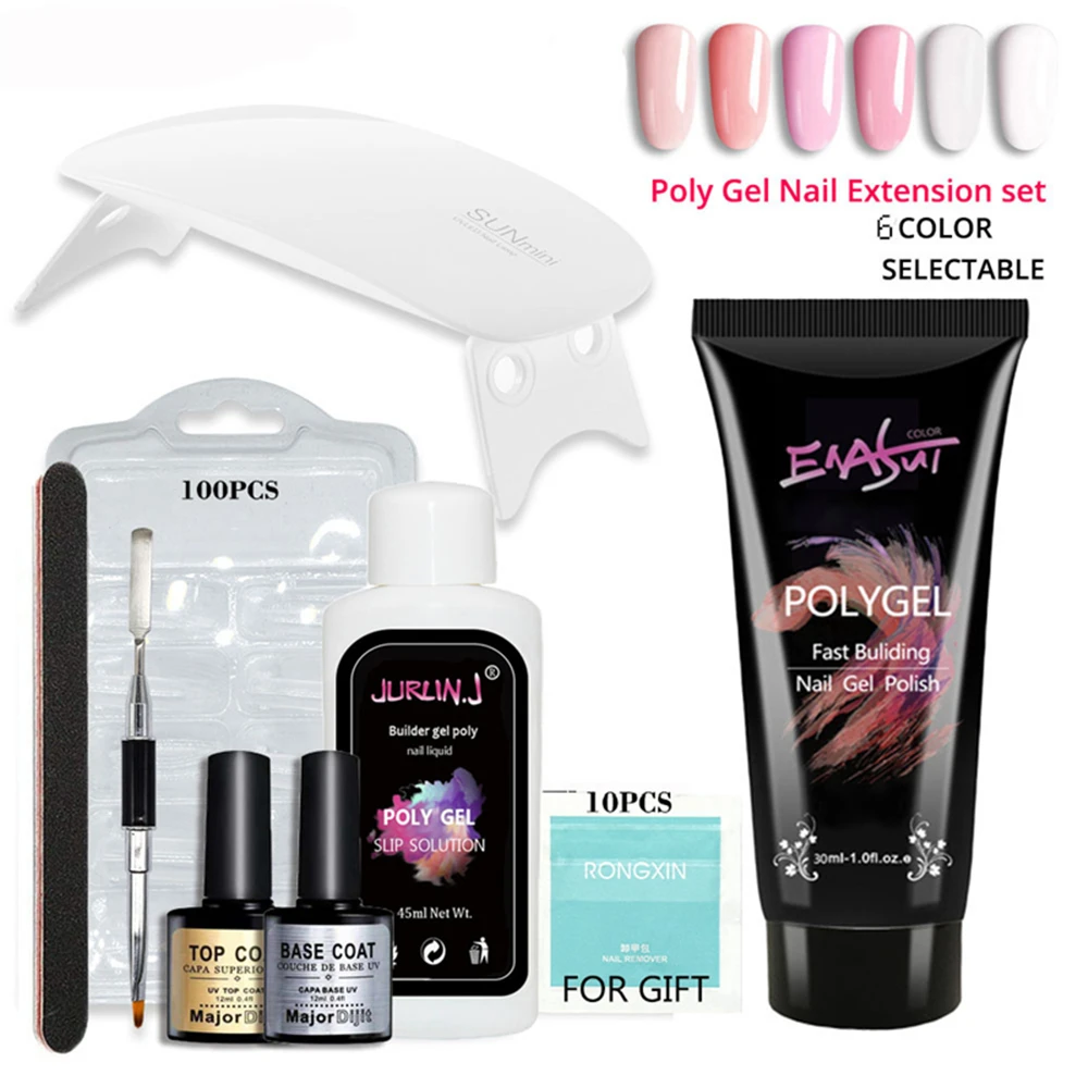 

ENASUI Builder Gel For Quick Nail Extension Starter Kit Quick Nail Gel Extension Builder Polygel Extension Kit Tool For Nail Art