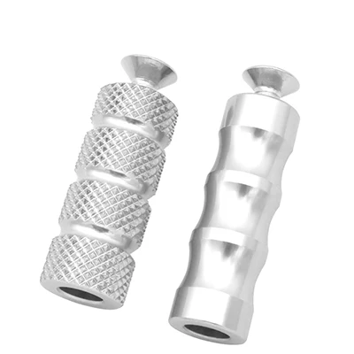 CNC алюминиевый мото задний комплект подножки 6 мм ЧПУ рычаг переключения ручного тормоза подножки Rearset подножки - Цвет: Серебристый