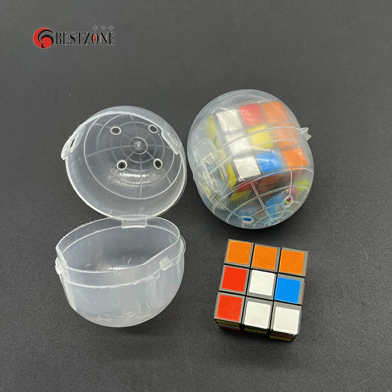 

4Pcs 47*56MM Plastic Hinged Egg Capsule Toys Surprise Balls With Developing Intelligence Toys Kids Puzzle For Vending Machine