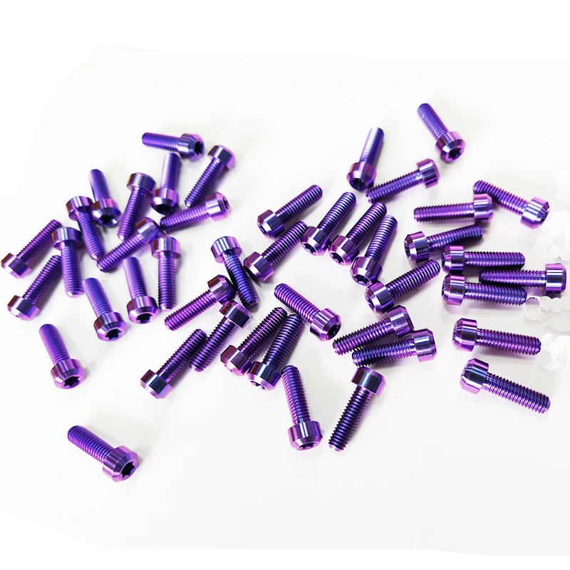 10 PCS Titanium Bolt M6 X 20 mm DIY Brake Disc Electric Motorcycle Caliper for Bicycle Motorcycle Brake Disc Screw