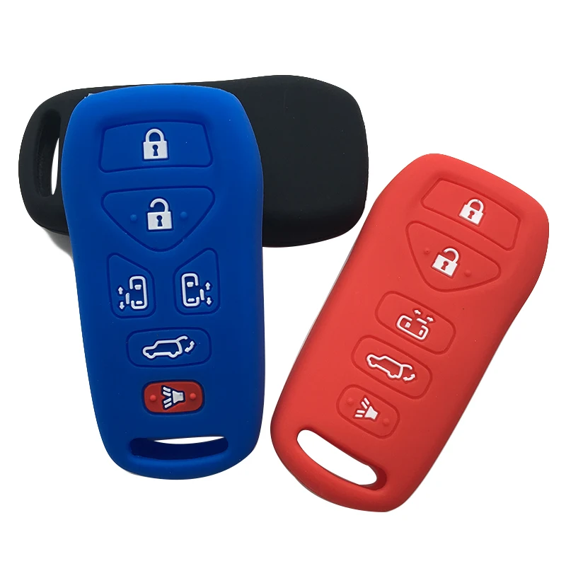 

Silica Gel Key Cover For Nissan Quest Smart Remote Control Key Accessory Protector Holder Flip Key Cover Case For Keychain Alarm