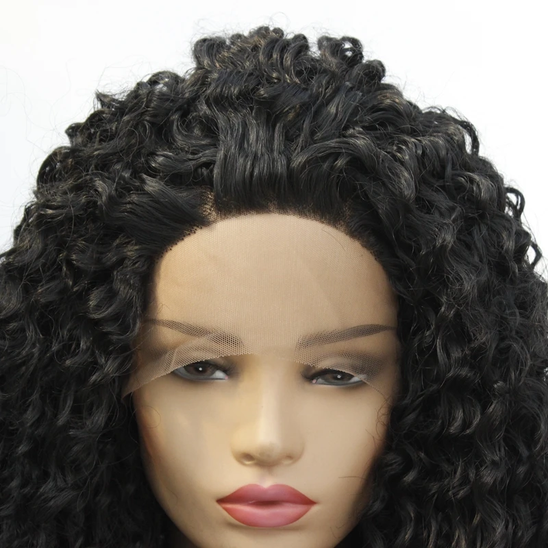 Дешевые афро кудрявые парики термостойкие синтетические парики на кружеве с естественными волосами Glueless черные парики для черных женщин