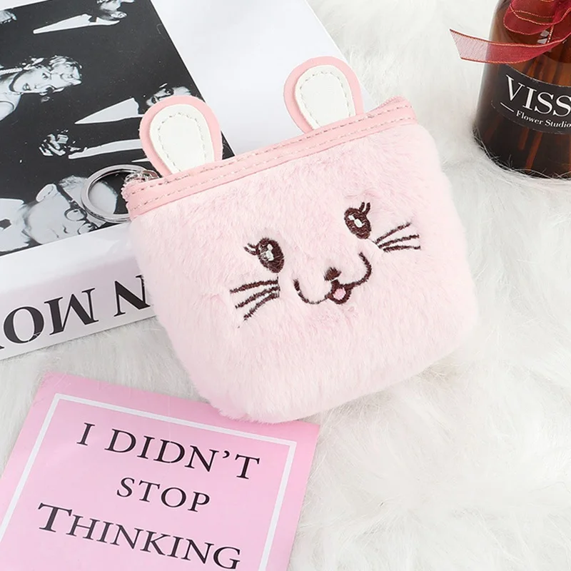 CB1269LP Kawaii животные монета с мышью кошельки держатель сумка на молнии Дети Женщины мальчик девочка детская мягкая сумка подарок мини плюшевые кошельки для денег - Цвет: CB1269LP