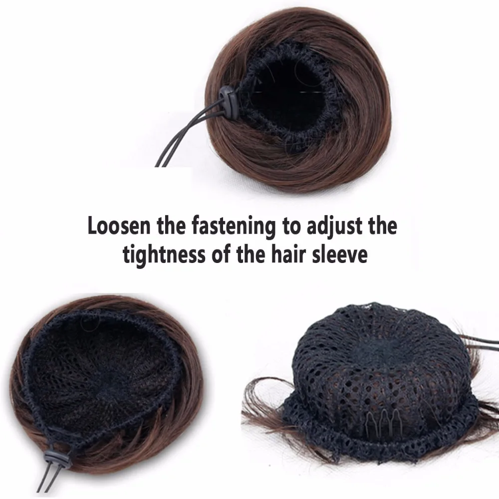 MUMUPI зажим булочка ручной вязки резинки шиньон с зажимом для наращивания волос волосы булочка для наращивания головной убор