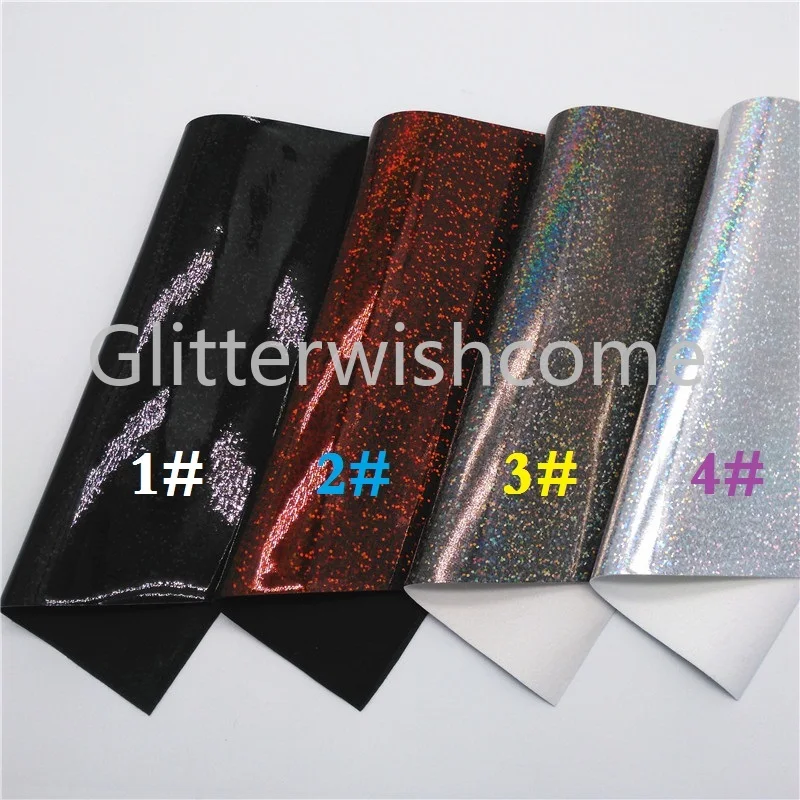 Glitterwishcome 21X29 см A4 гладкая блестящая ткань кожаные листы, искусственная кожа ткань, синтетическая кожа для бантов, GM464A