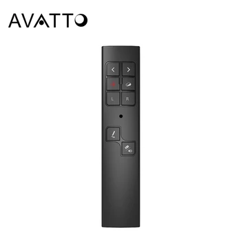 

AVATTO Rechargeable 2.4G Wireless Presentation Remote Control with Air Mouse,Digital Ink PPT PowerPoint Laser Pointer Clicker
