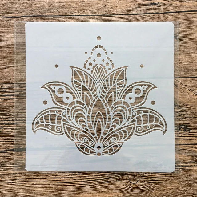 20 *20 cm size diy craft mandala mold for painting stencils stamped photo album embossed paper card on wood, fabric, wall 11