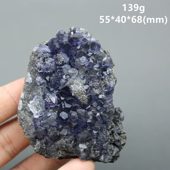 

100% Natural Polyhedral blue fluorite mineral specimens Stones and crystals Healing crystal