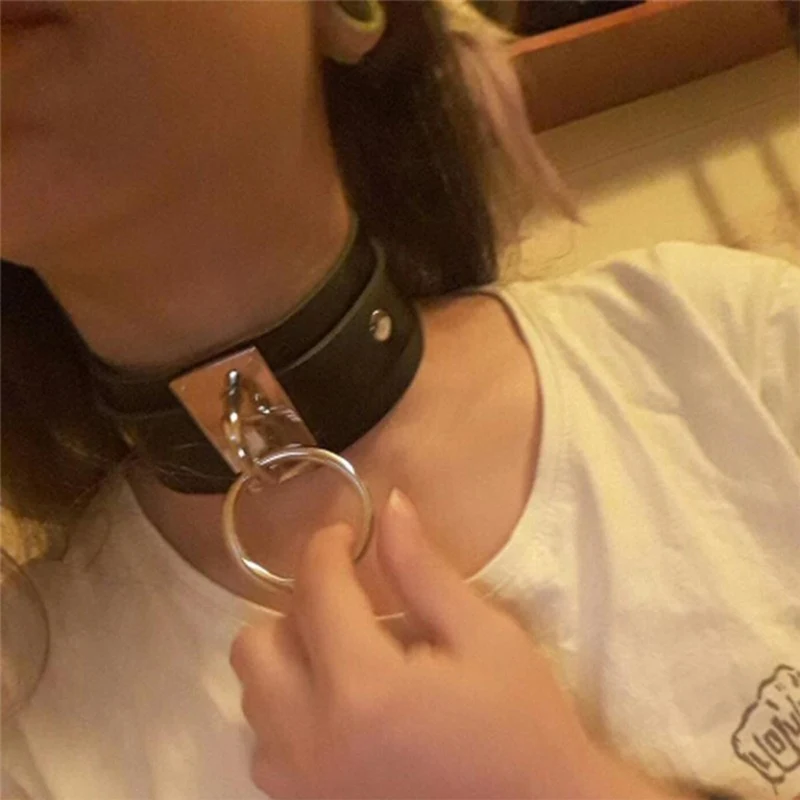 Sexy Punk Choker Collar Leather Choker Bondage Cosplay Goth Jewelry Women Gothic Necklace Harajuku Accessories