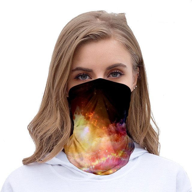 stars color seamless headscarves for men and women with ice silk sunscreen bib mask multi-functional sports magic headscarve