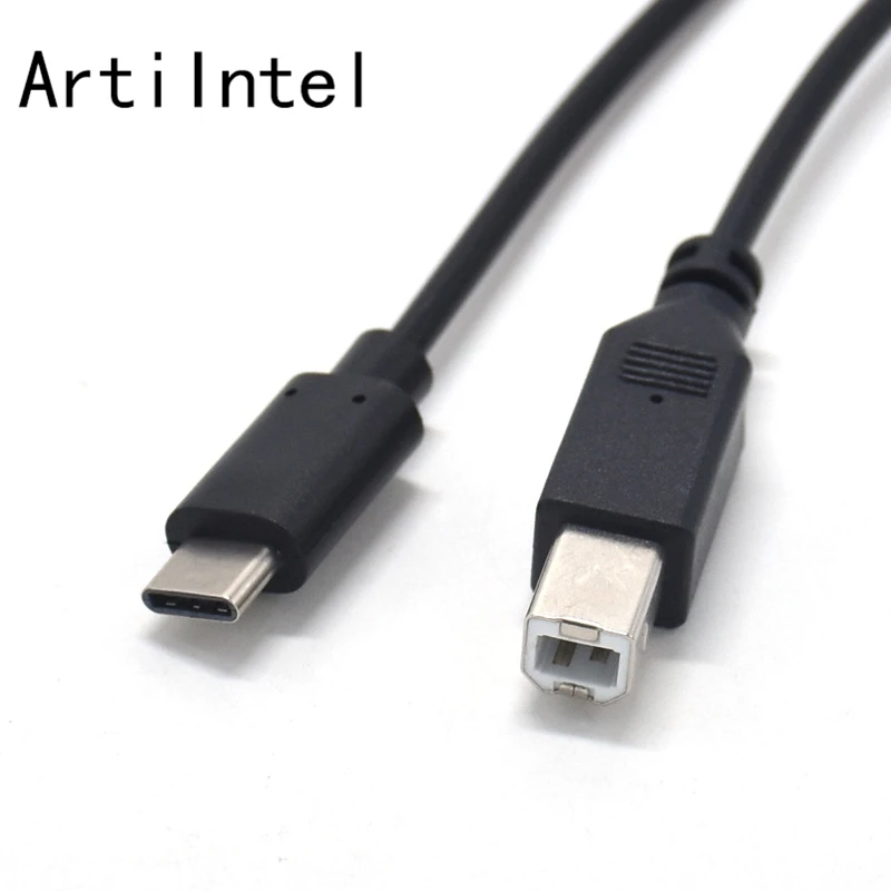 USB 3,1 usb type-C мужской разъем для USB 2,0 B Тип Мужской кабель для передачи данных для сотового телефона, MacBook, ноутбука и принтера