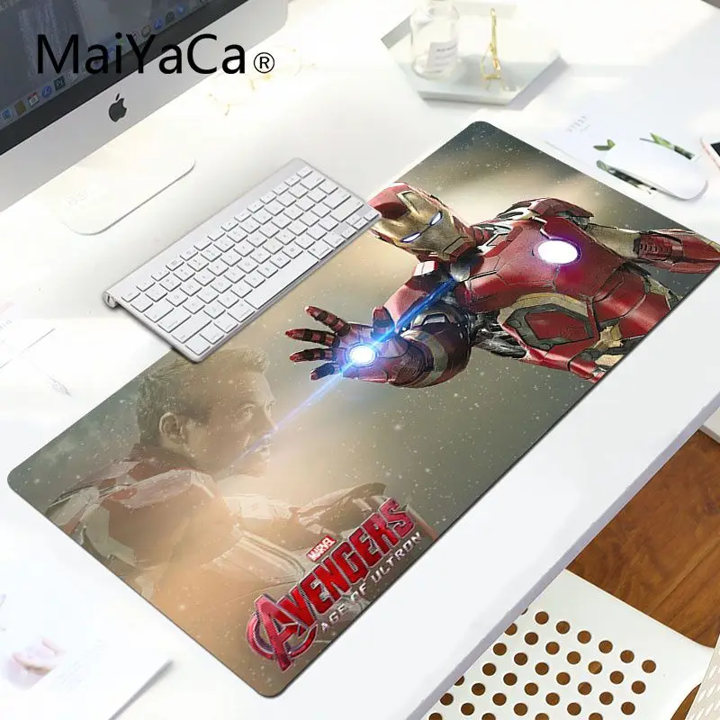 LockEdge 30x80cm MaiYaCa Железный человек Marvel геймер скорость мыши розничная маленький резиновый коврик для мыши Комфортный коврик для мыши игровой коврик для мыши - Цвет: LockEdge 30x80cm