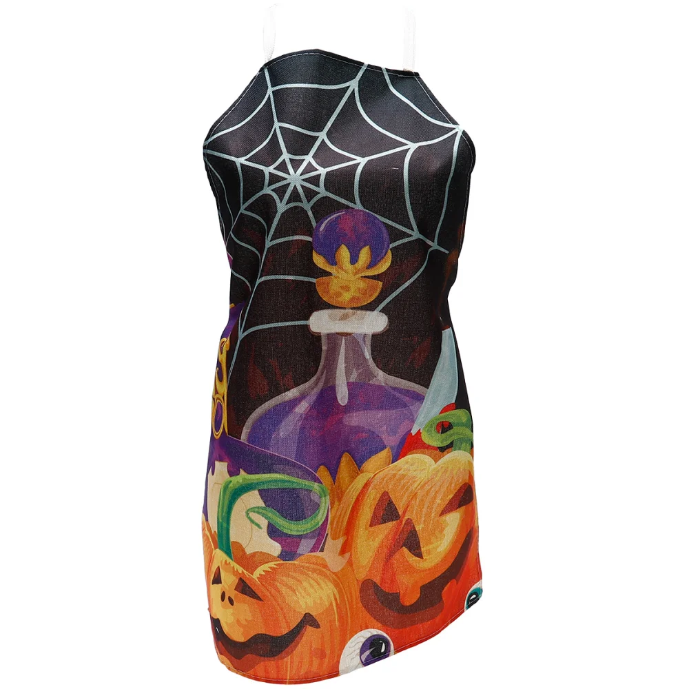 

1 Pc Halloween Theme Apron Kitchen Cooking Apron Baking Painting Apron