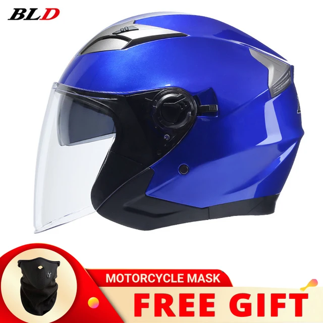 BLD Motorcycle Half Open Face Helmet 