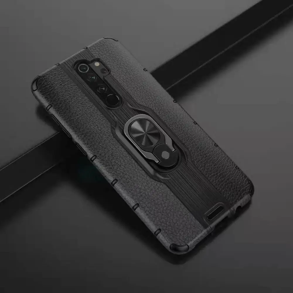 Чехол Xiaomi redmi note8 из кожи, многофункциональное кольцо, ударопрочный защитный чехол redmi note8 pro, задняя крышка из ТПУ