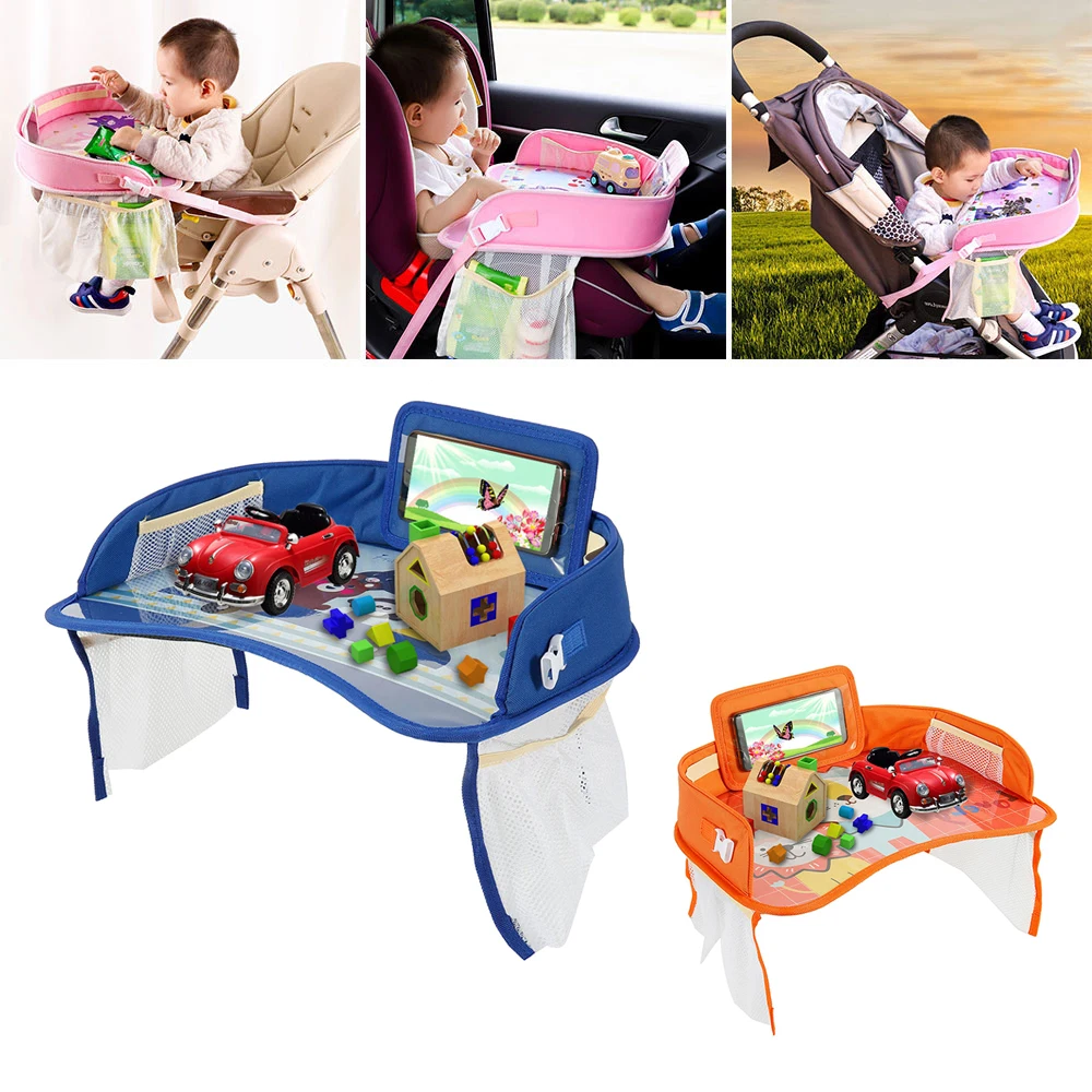 Universal Multifunctional Cartoon Car Safety Seat Tray Waterproof Stroller Holder Portable Kids Toy Food Drink Baby Table |