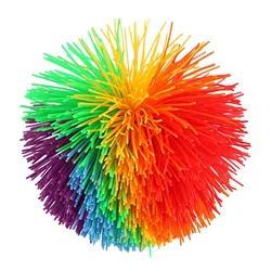 Balle à presser, balle anti stress, grand singe arc en ciel, jouet en peluche rebondissante, décompression, pour enfants et adultes 