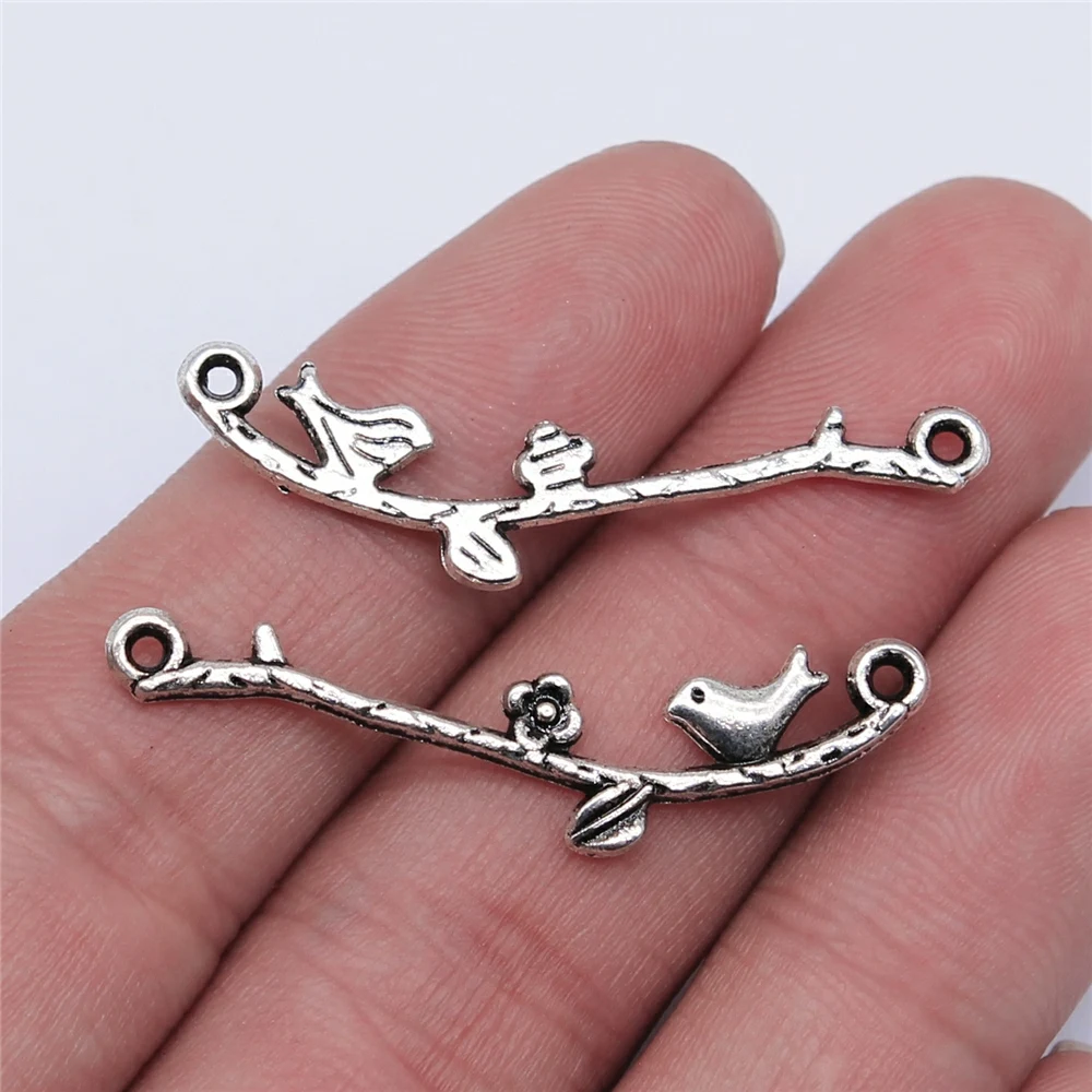 

Оптовая продажа, 150 шт./пакет, 39x8 мм, разъем в виде птицы, цветка, ветки, аксессуары для ювелирных изделий