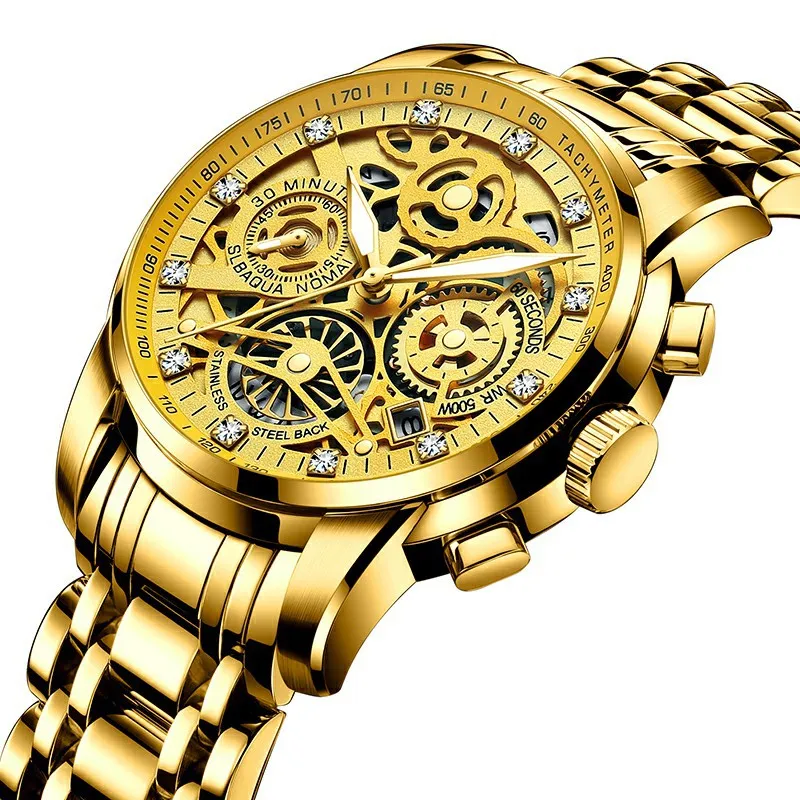 New Fashion Mens Watches with Stainless Steel Strap High Quality Accurate Waterproof Men's Business Watches Four Color 