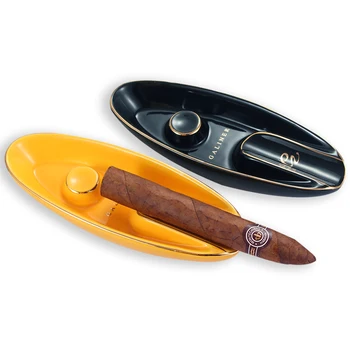 

GALINER Gadgets Ceramic Cigar Ashtray Portable 1 Holder Slot Smoking Travel Ash Tray Pocket Outdoor Car Ashtray Home Using
