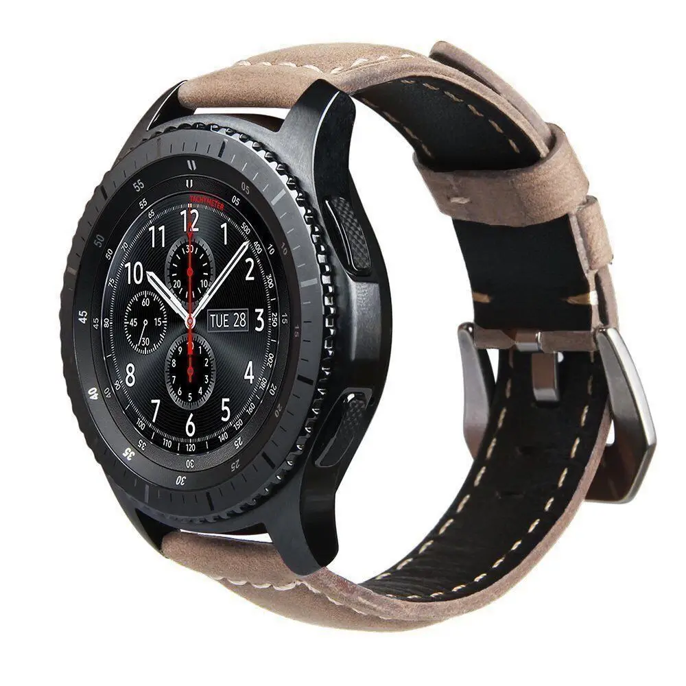 20 мм 22 мм ремешок из натуральной кожи для часов samsung Galaxy Watch 42 46 мм gear S3 Frontier Classic S2 ремешок для часов Quick Release