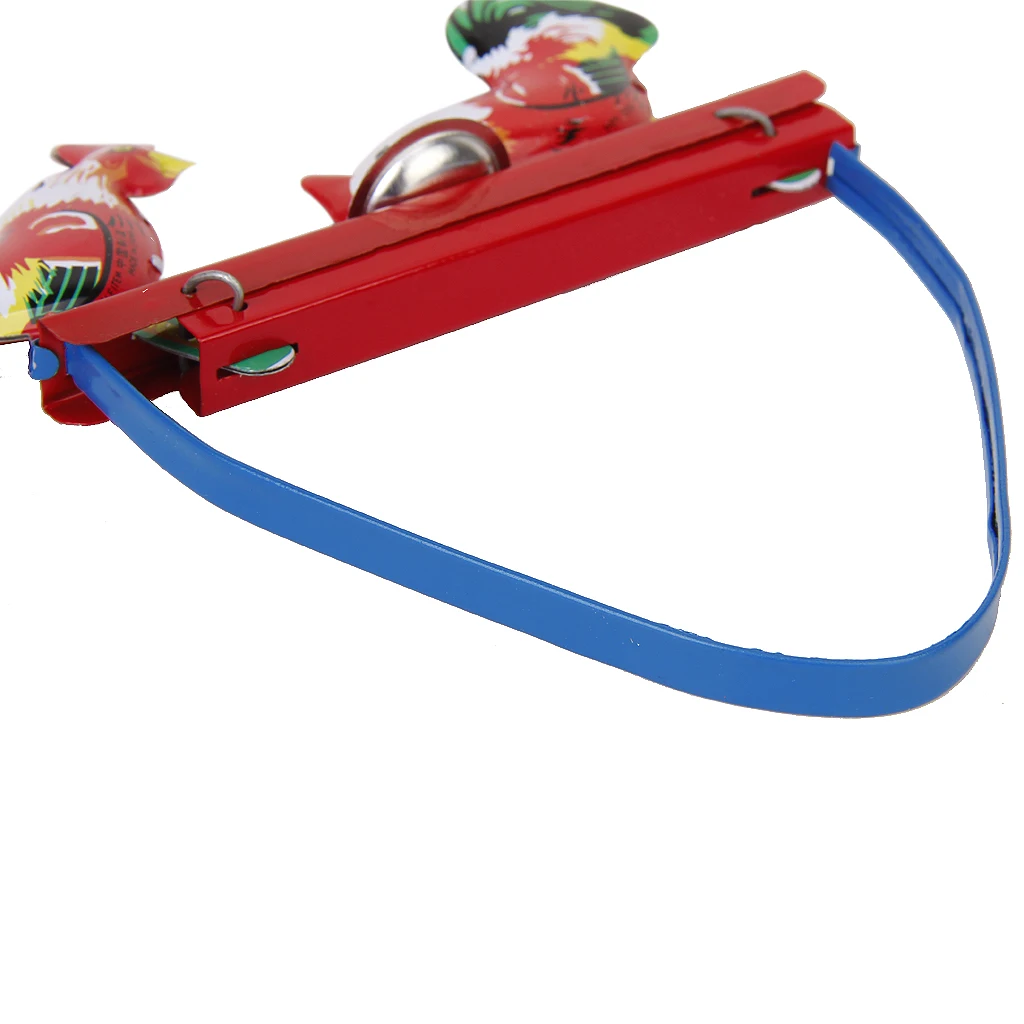 Vintage WIND UP Pecking Feeding Chickens Tin Toy Clockwork Collectible Gifts