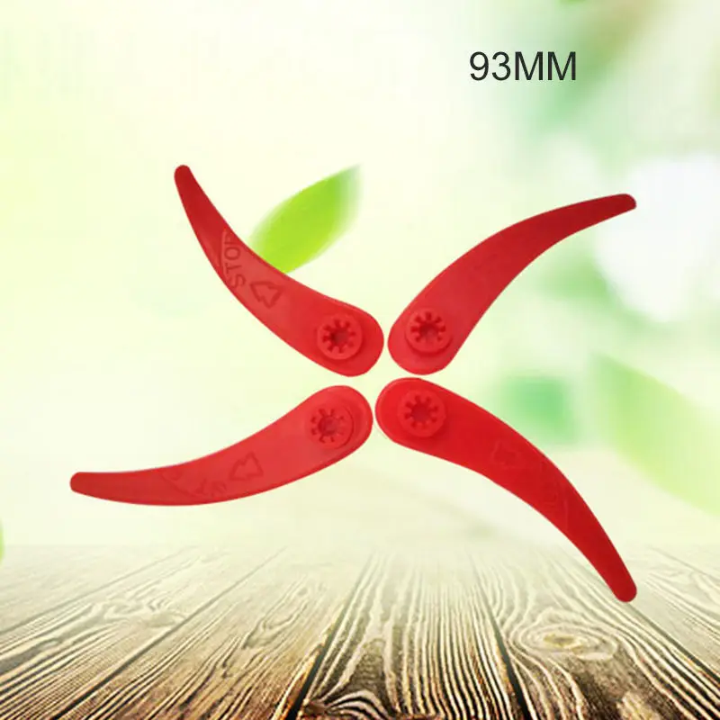 red - 93mm 25 шт. триммер для травы лезвия для косилки Пластиковые лезвия для косилки газона Замена режущего элемента инструмент для домашнего сада LBShipping - Цвет: red - 93mm