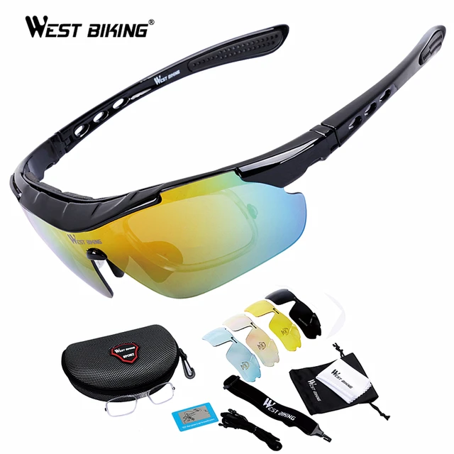 US $13.89 WEST BIKING Polarized Cycling Glasses Anti-fog Sunglasses Sport Bicycle Glasses With Mypia Frame MT