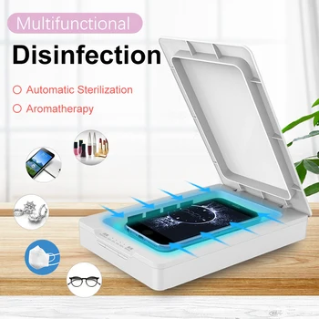 

Portable Office computer keyboard membrane cleaning UV Phone masks Watch Jewelry sterilizer Aromatherapy sterilization box home
