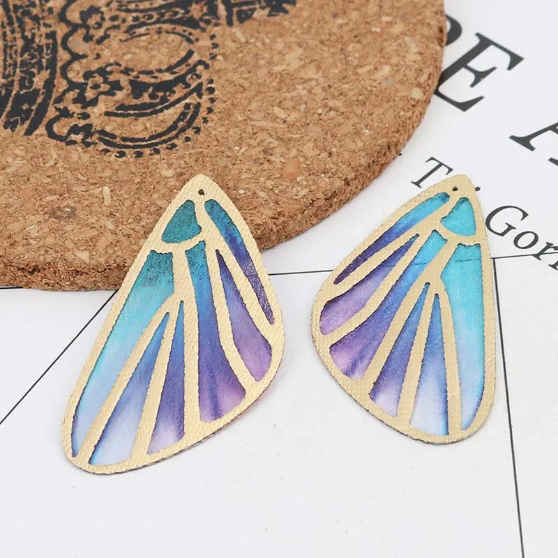 5PCs 3-6cm DIY Schmuck Ohrringe, Die Entdeckungen Zubehör Gradienten Schmetterling Flügel Anhänger Mit Loch Charme Für DIY Handwerk Versorgung – Detail 5