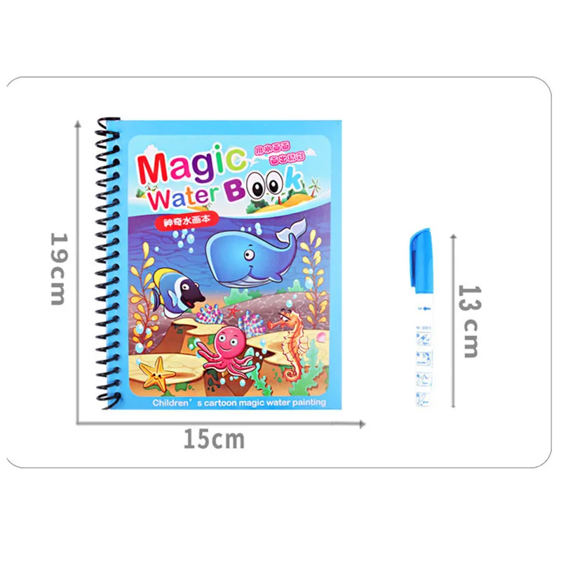 Unicorn Magic Water Drawing Book Coloring Magic Pen Drawing Toys Early Education for Kids Birthday Gift