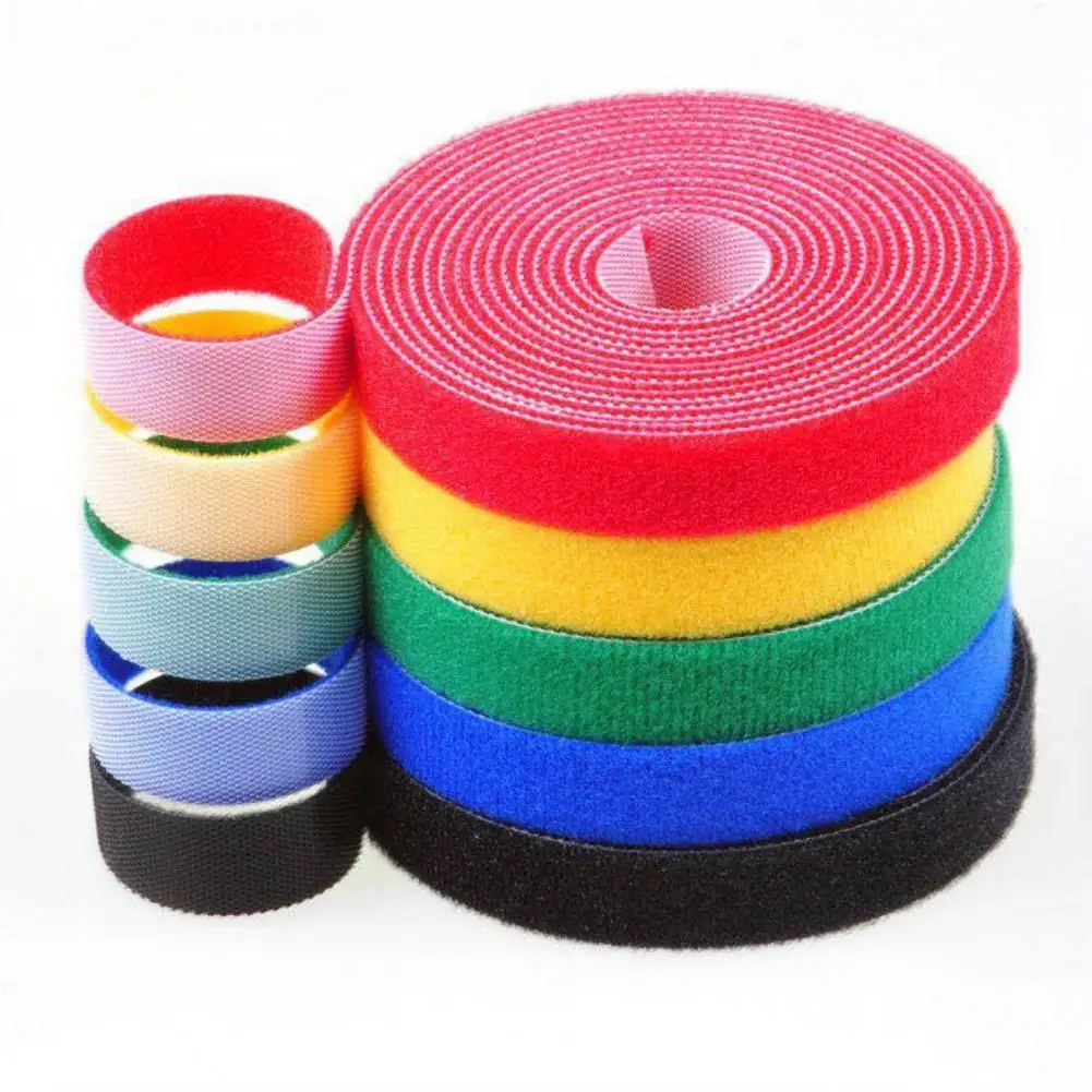 

1 Roll Nylon Practical Bright-colored Tie Strap Multi-use Wide Application Twist Strap for Home
