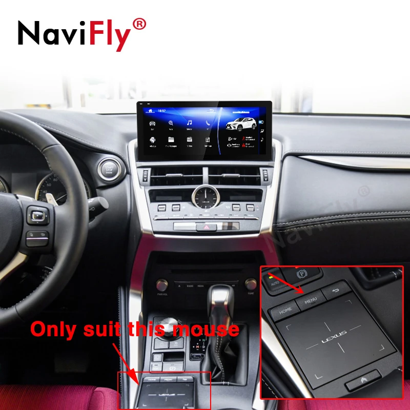 10.25" Android 9.0 For Lexus NX 300h NX300h NX200t GPS Touch Screen Multimedia Player Stereo Autoradio navigation original style - Color: 2018 NX
