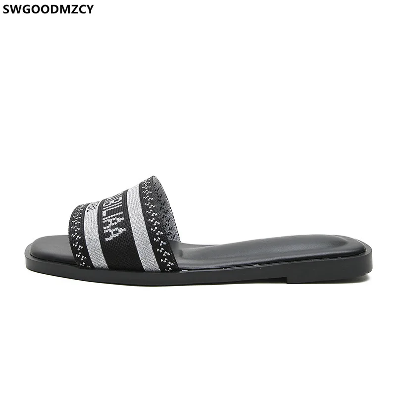 

Шлепанцы женские на плоской подошве, Летние сланцы, дизайнерская обувь для женщин, симпатичные Тапочки, 2024