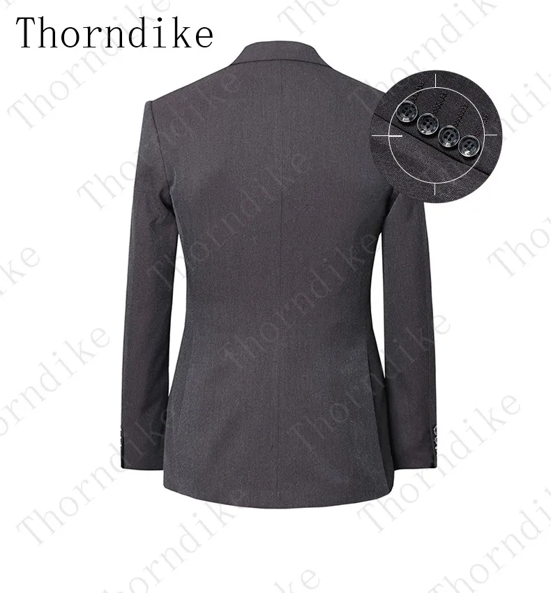 Костюм Thorndike со штанами, мужские деловые смокинги, новинка, стильный мужской костюм из 3 предметов(пиджак+ жилет+ брюки), traje hombre