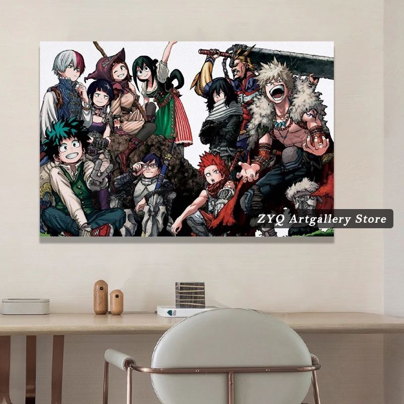 僕のヒーローアカデミアmhaポスターキャンバスアート和風アニメ壁絵モダン家族の寝室の装飾 Painting Calligraphy Aliexpress 僕のヒーローアカデミアmhaポスターキャンバスアート和風アニメ壁絵モダン家族の寝室の装飾 Painting Calligraphy Aliexpress