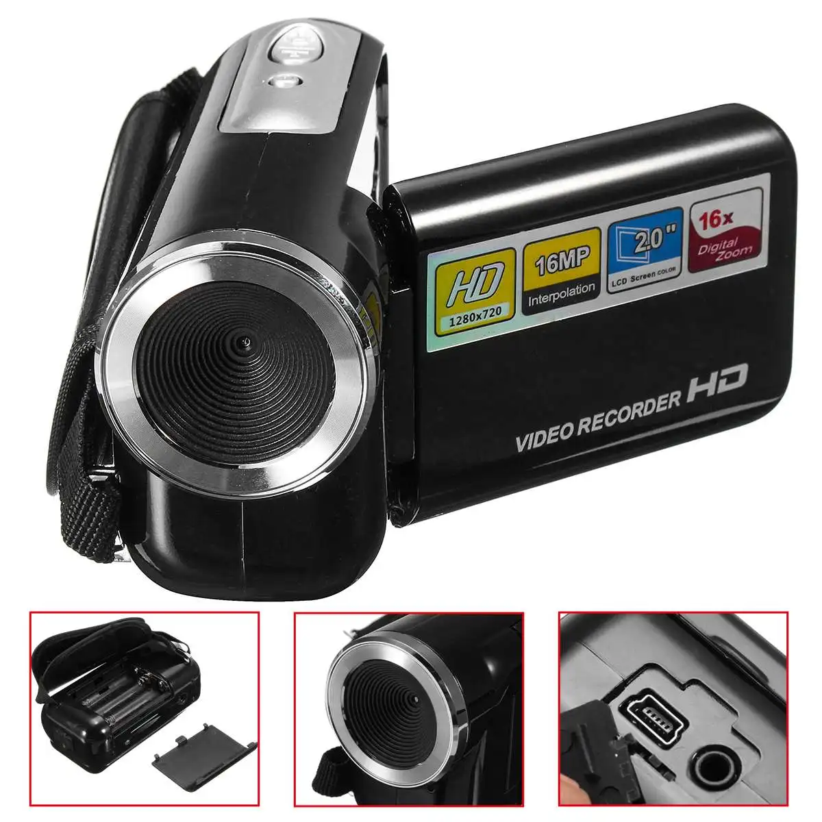 16MP 2,7 дюймов W/2," экран видео FULL HD 1080P lcd записывающая цифровая камера видеокамера DV 4X зум Любительская видеокамера