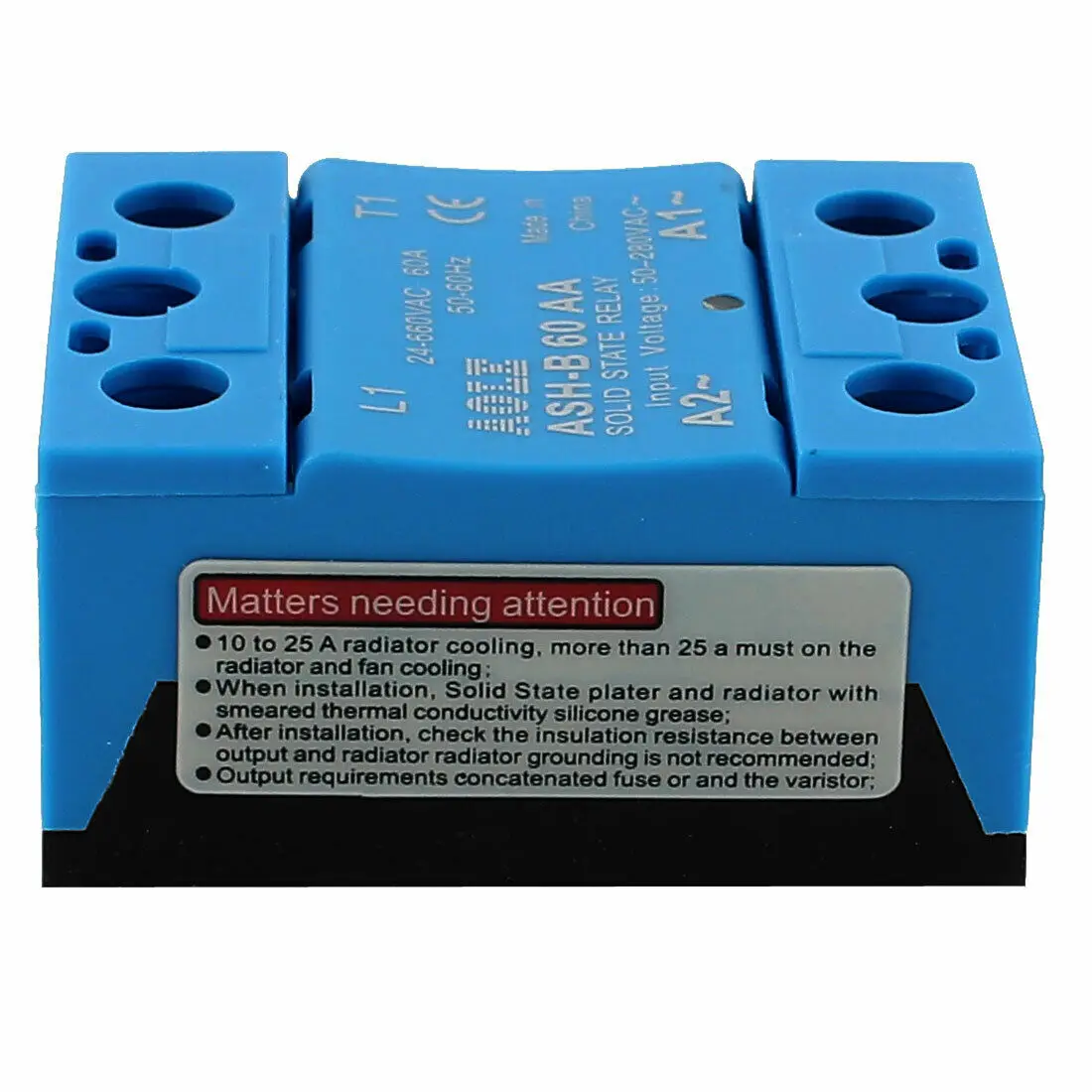 ASH-B60AA 50-280VAC к 480VAC 60A Однофазное твердотельное реле AC к AC