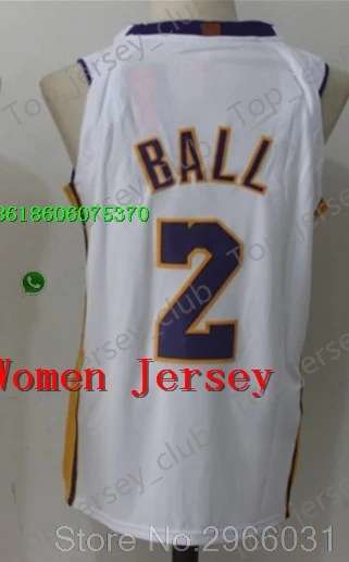 А+++ качество для взрослых женщин#23 Леброн Джеймс 2 Lonzo Ball 0 Kyle Kuzma 14 Брэндон Инграм Джерси Лос-Анжелес - Цвет: for Women