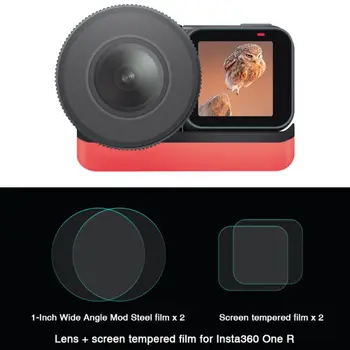 

4pcs Anti-scratch 9H Ultra-thin Tempered Glasses Len Film Set For Insta 360 ONE R LEICA Lens Action Camera Accessories