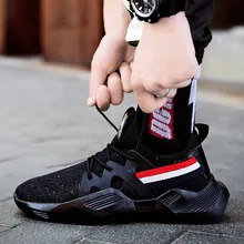 2109 г.; Спортивная повседневная обувь на нескользящей толстой подошве с перфорацией для папы; трендовая тканая мужская обувь