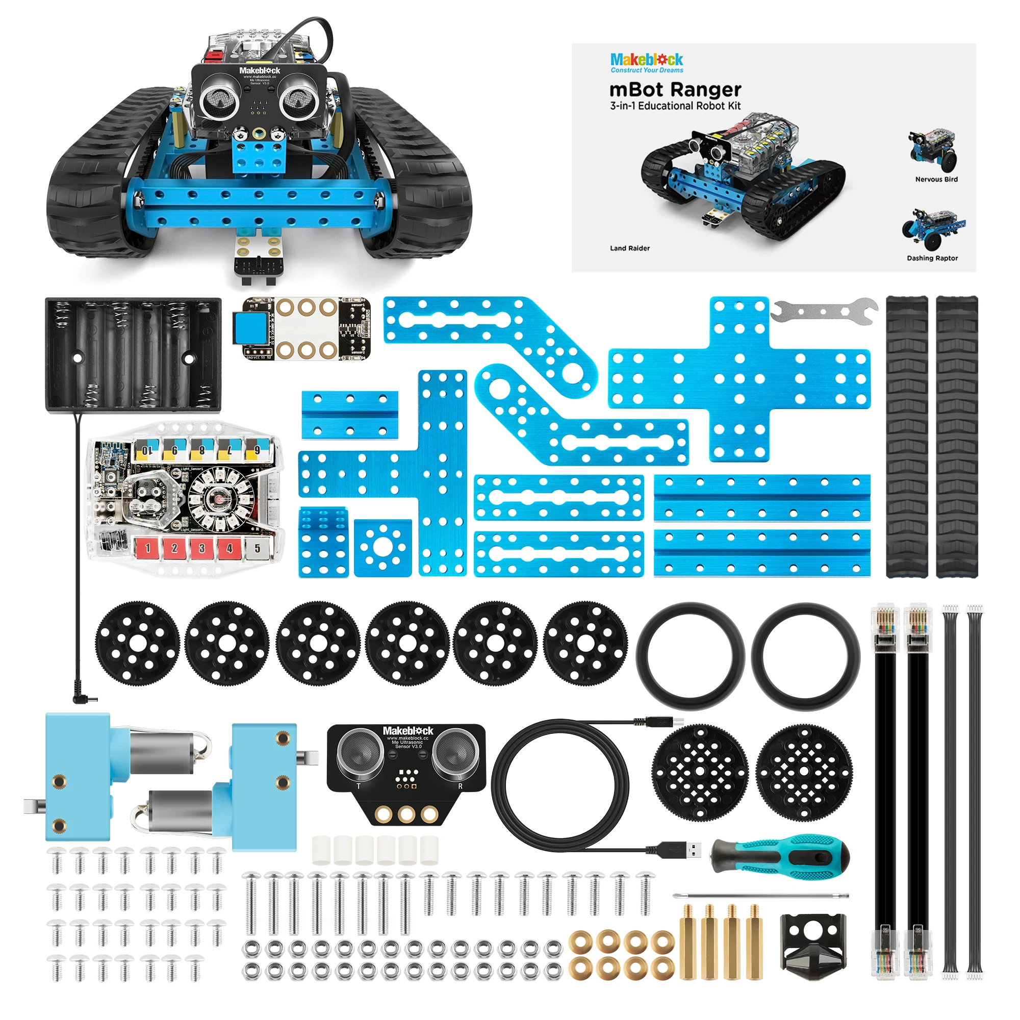 Makeblock программируемый mBot Ranger робот комплект, стволовое образование, 3 в 1 программируемый Роботизированный для детей, возраст 12