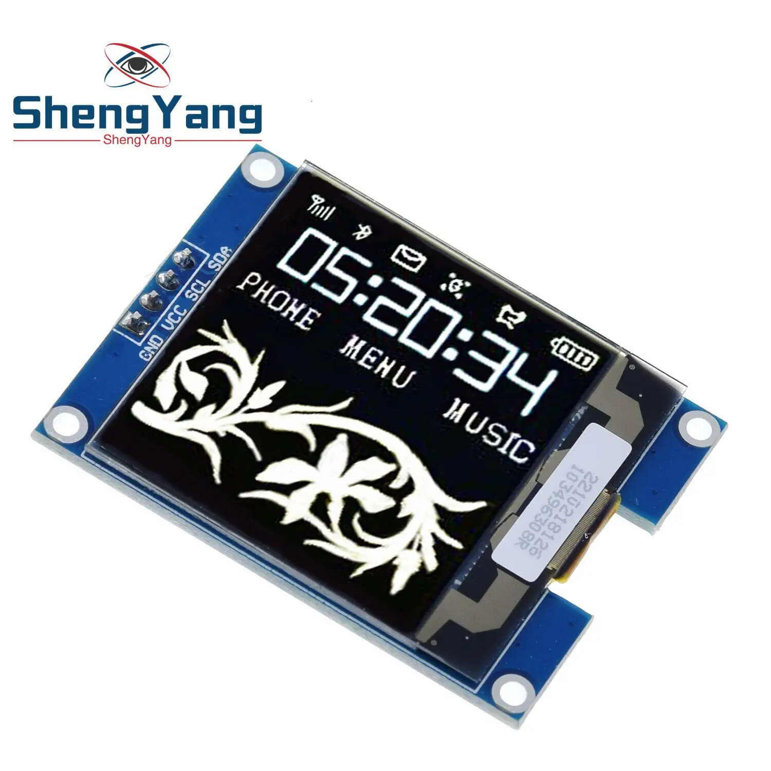 1,5 Дюймовый 128x128 OLED экран модуль для Raspberry Pi для STM32 для Arduino - Цвет: Белый