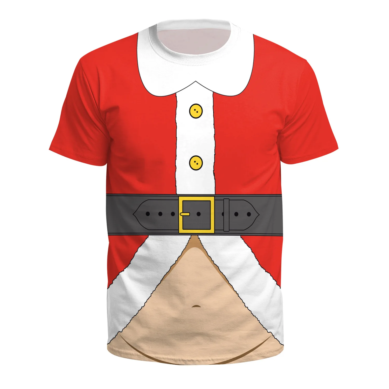 Рождественская Одежда для мальчиков; Новинка; футболка с короткими рукавами с изображением Санта-Клауса; Рождественский костюм для вечеринки - Цвет: SB121-004
