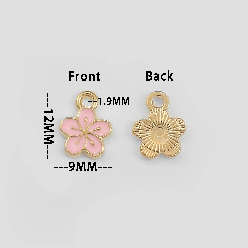 10pcs 12*9MM Enamel Daisy Flower Charms for Necklaces Pendants Earrings DIY  Colorful Mini Charms Handmade Jewelry Finding Making