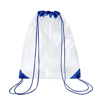 

New Transparent Drawstring Backpack School Tote Gym Bag Sport Pack M5TE