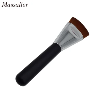 

Massaller Large Flat Bronzer Contour Brush Soft Synthetic Hair Makeup Brushes with Silver Aluminum Tube Essential Cosmetic Tool